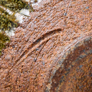 Closeup on stone ceramic teacup